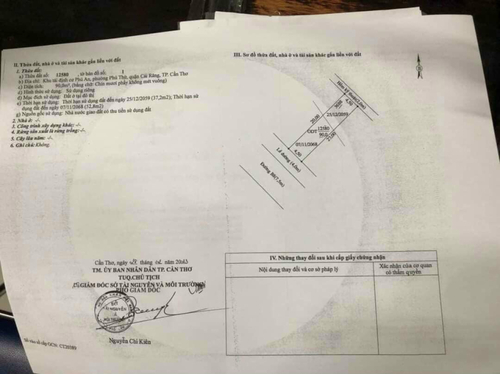 CHỦ GỬI: Bán nền đường B8 KDC Phú An, Phú Thứ, Cái Răng, Cần Thơ 